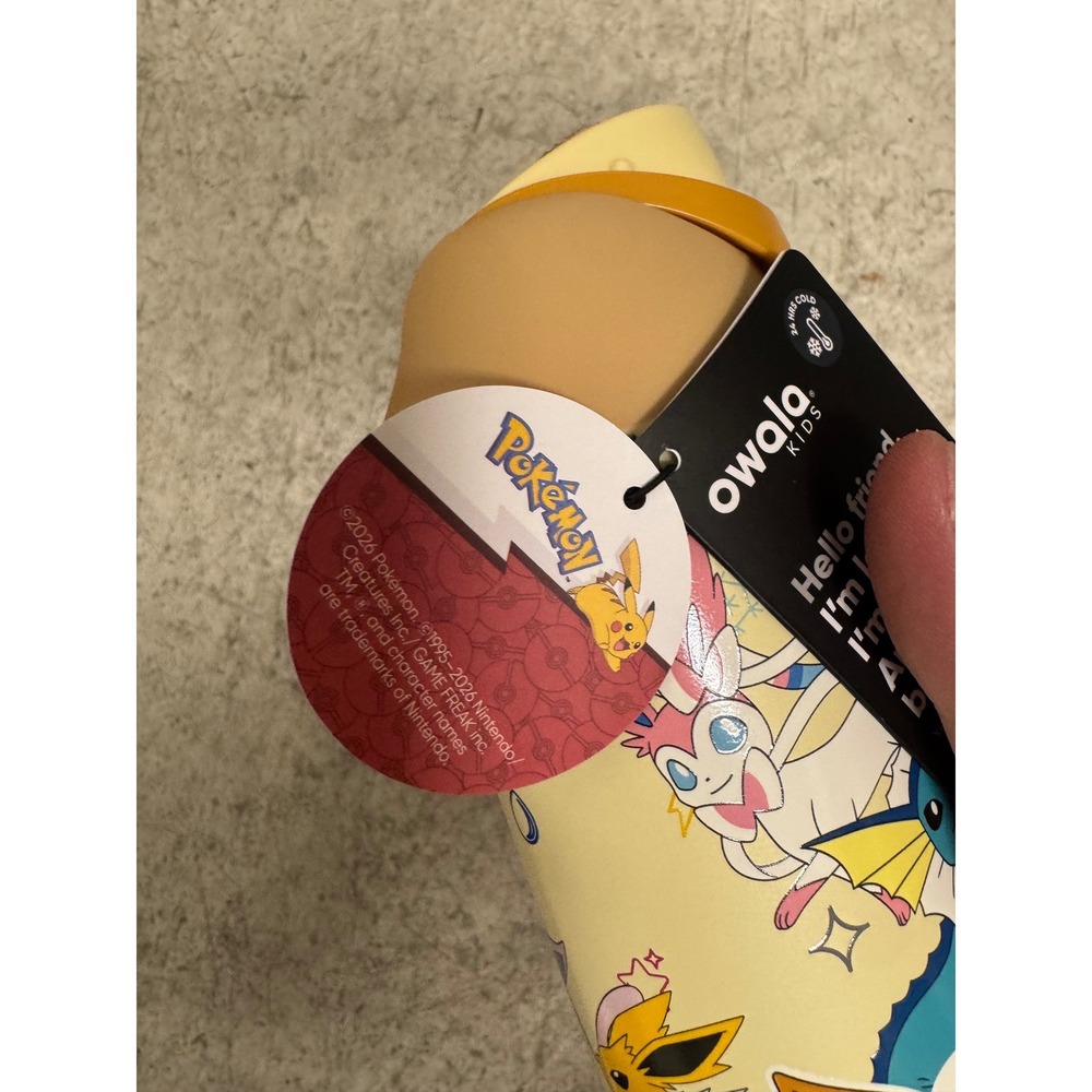Owala Kids FreeSip 16oz Pokemon Eevee Evolutions Stainless Water Bottle NEW - Picture 7 of 7